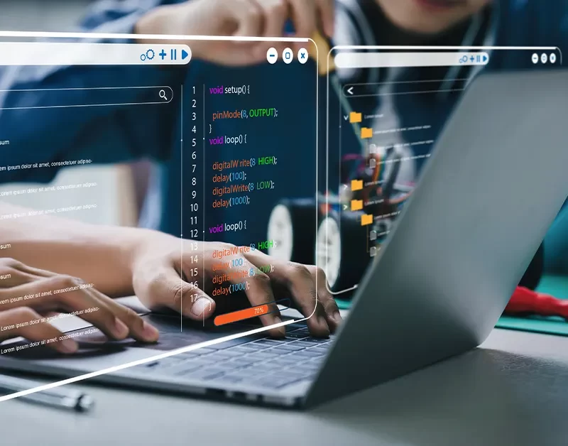A High Schooler's Journey into STEM | Students using computer and working on a technical project